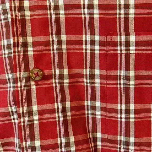 Wrangler Short Sleeve Button Down Plaid Shirt XL Men's Big & Tall Outdoor Work - Picture 3 of 8